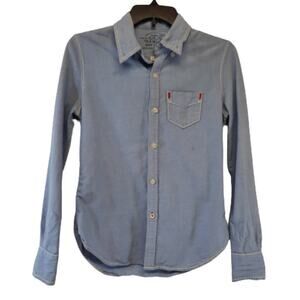True Religion light blue button down long sleeve